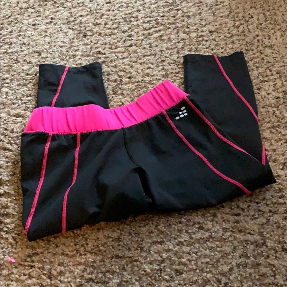 BCG Black and Pink Work Out Capris - XS